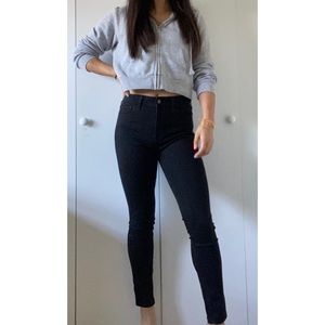 black, high waisted hollister jeans